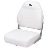 WISE SEATING High-Back Folding Fishing Boat Seat, White