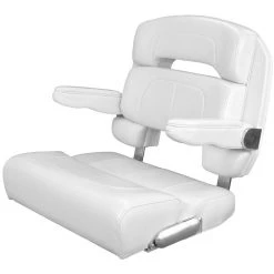 TACO MARINE 28" Deluxe Capri Helm Chair, White