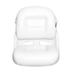 TEMPRESS Elite Fisherman's Armless Low Back Helm Seat, White