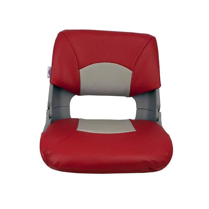 SPRINGFIELD Skipper Folding Seat, Red And Gray Upholstery With Gray Shell 1 SPRINGFIELD Skipper Folding Seat, Red And Gray Upholstery With Gray Shell