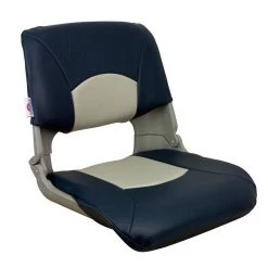 SPRINGFIELD Skipper Folding Seat, Blue And Gray Upholstery With Gray Shell -Boat Seating Sales Shop 17072901 2 1500