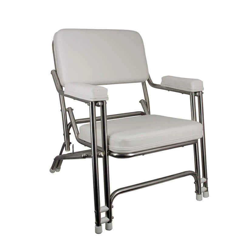 SPRINGFIELD Stainless Steel Folding Deck Chair 1 SPRINGFIELD Stainless Steel Folding Deck Chair