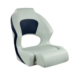 SPRINGFIELD Deluxe Sport Flip-Up Seat, Blue And White Upholstery