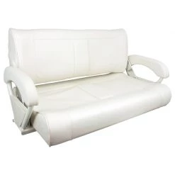 SPRINGFIELD Double Bucket Bench Seat, Off White Upholstery
