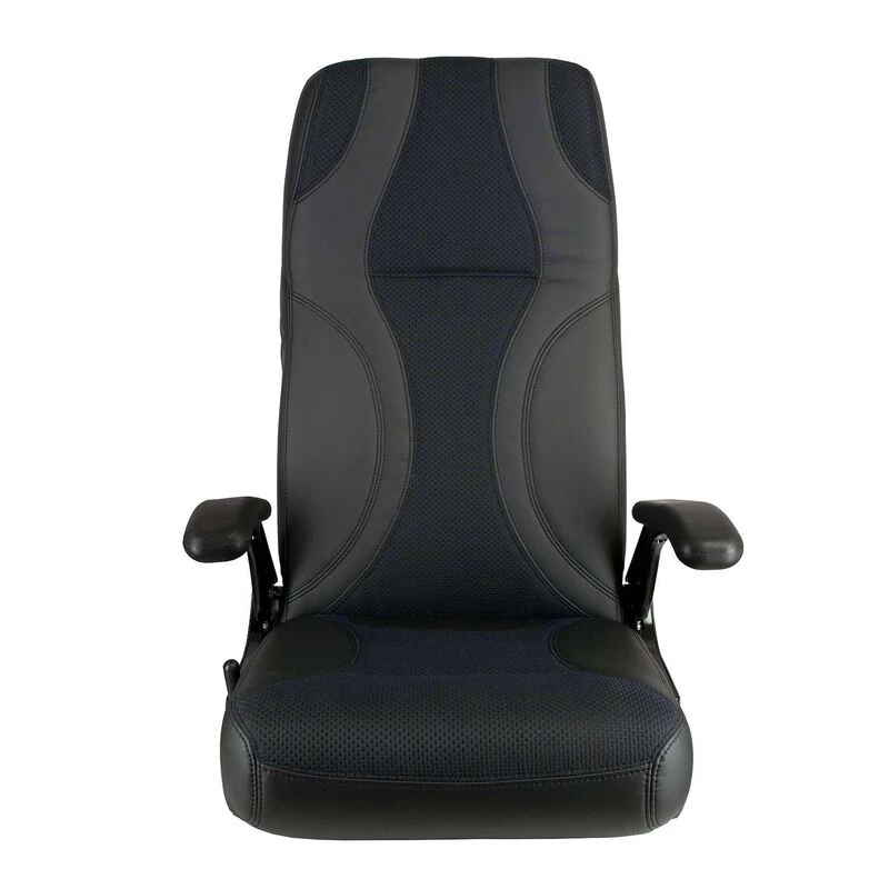 SPRINGFIELD Norwegian Helm Seat with Charcoal and Black Upholstery 1 SPRINGFIELD Norwegian Helm Seat with Charcoal and Black Upholstery