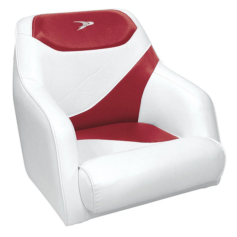 WISE SEATING Bucket Seat, White/Dark Red 1 WISE SEATING Bucket Seat, White/Dark Red