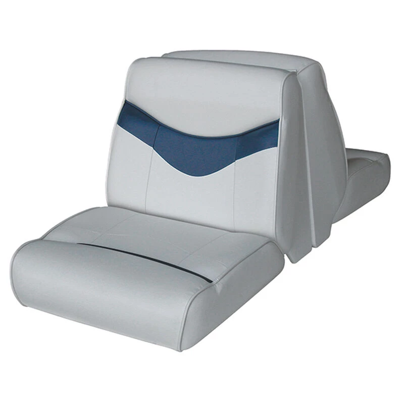 WISE SEATING Bayliner Lounge Seat Top, Gray/Blue 1 WISE SEATING Bayliner Lounge Seat Top, Gray/Blue