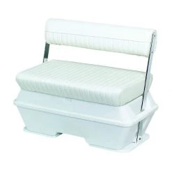 WISE SEATING Deluxe Pontoon Series 50qt. Swingback Cooler Seat with Aluminum Arms