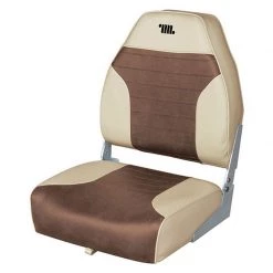 WISE SEATING High-Back Boat Seat, Sand/Brown