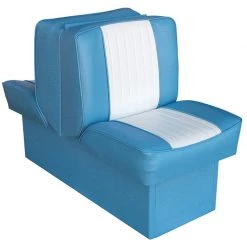 WISE SEATING 10" Base Run-a-Bout Lounge Seat, Light Blue/White
