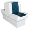 WISE SEATING 10" Base Run-a-Bout Lounge Seat, White/Navy
