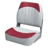 WISE SEATING Low Back Boat Seat, Gray/Red