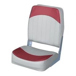 WISE SEATING High Back Boat Seat, Gray/Red
