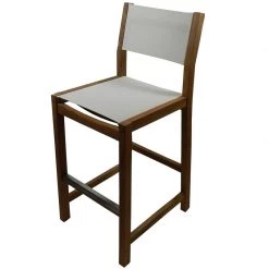 SEATEAK Dunes Bar Chair with White Durasling Fabric